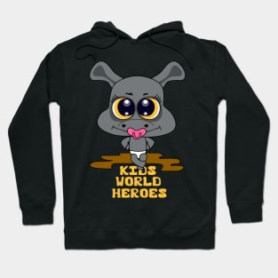 Cute Hippo infant with Pink honey boo Kids T-shirt design Hoodie